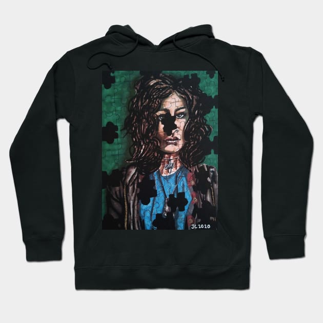 Doom Patrol - "Missing Some Of The Pieces" Crazy Jane portrait (original) Hoodie by StagArtStudios